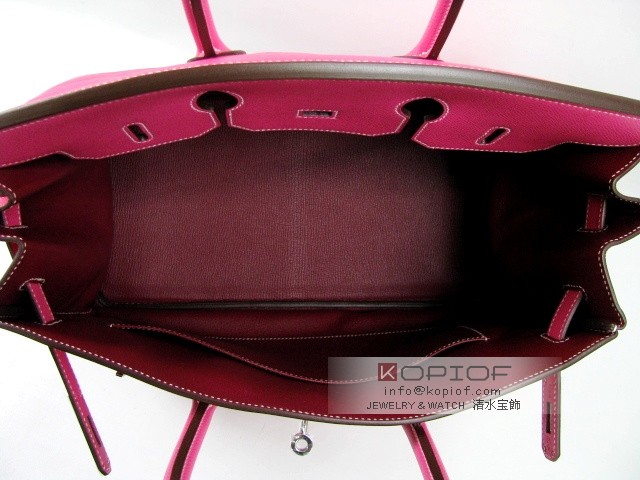 エルメス バーキン35 ヴォーエプソン-ローズティリアン(シルバー金具) her451